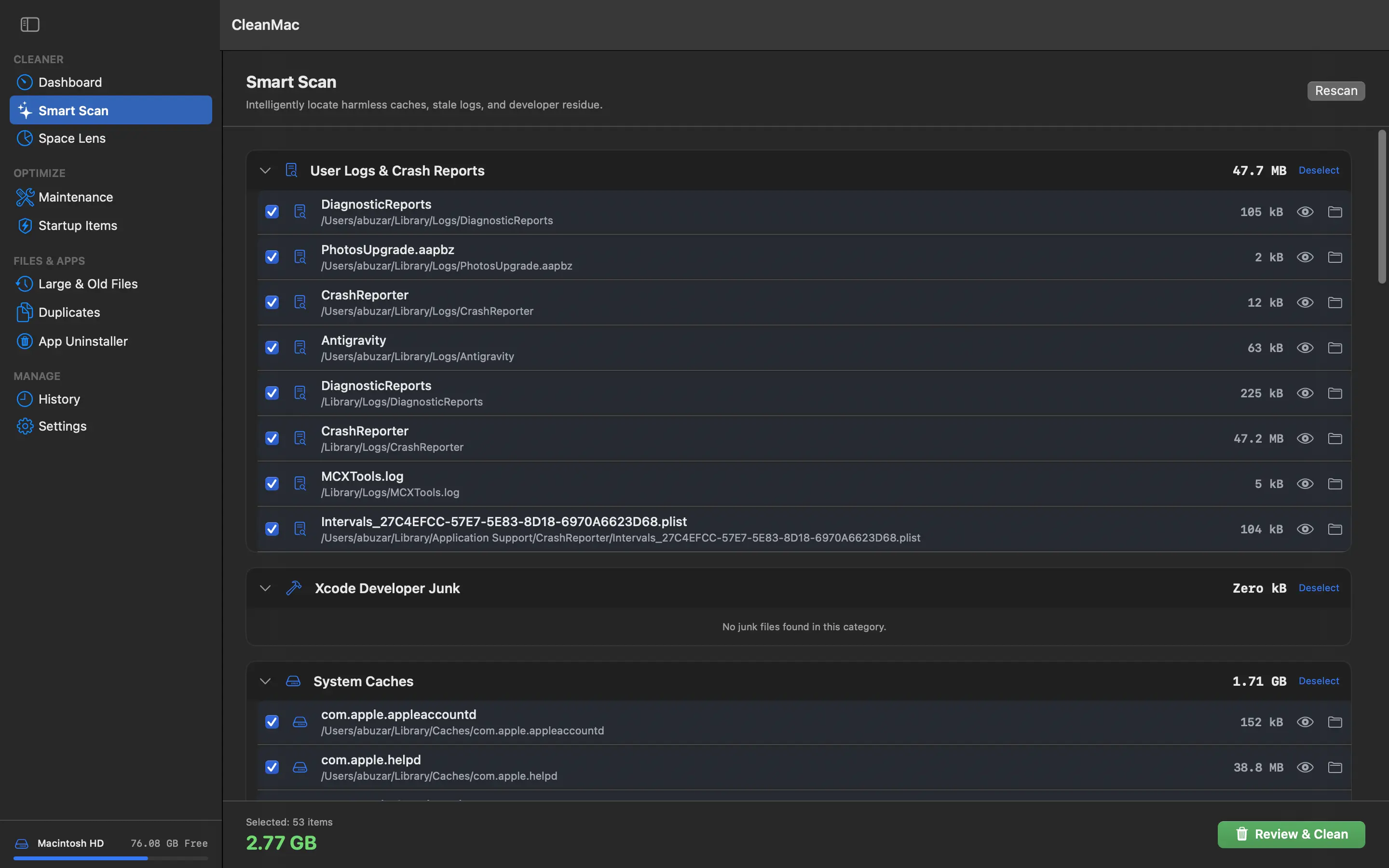CleanMac screenshot 2