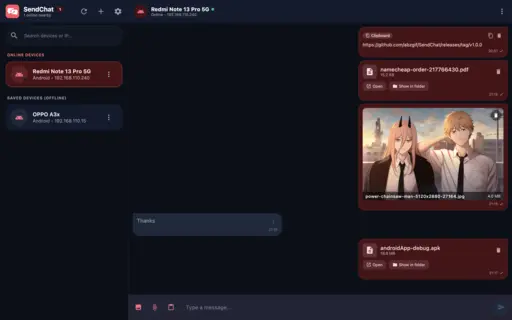 SendChat app screenshot 1